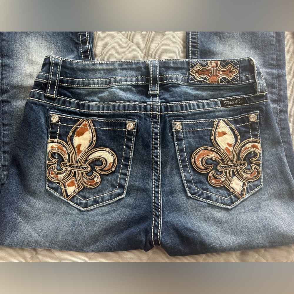Cow Print Miss Me Jeans